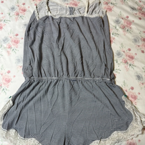 Victoria's Secret Black and‎ White Striped Pajama Romper - Picture 3 of 3